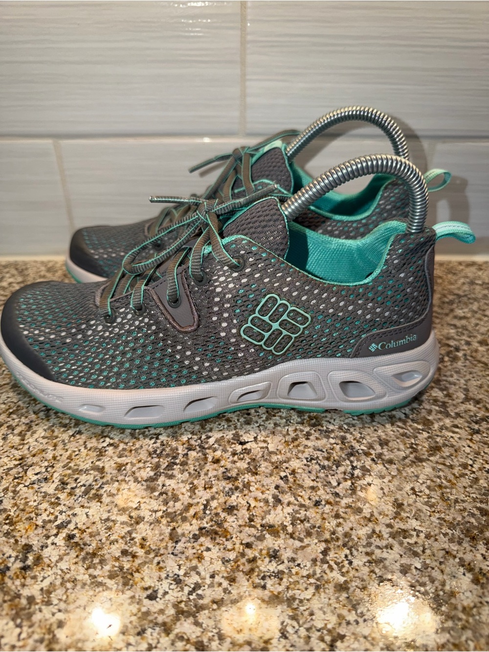 Columbia Women’s Grey Sneakers with Teal Accents